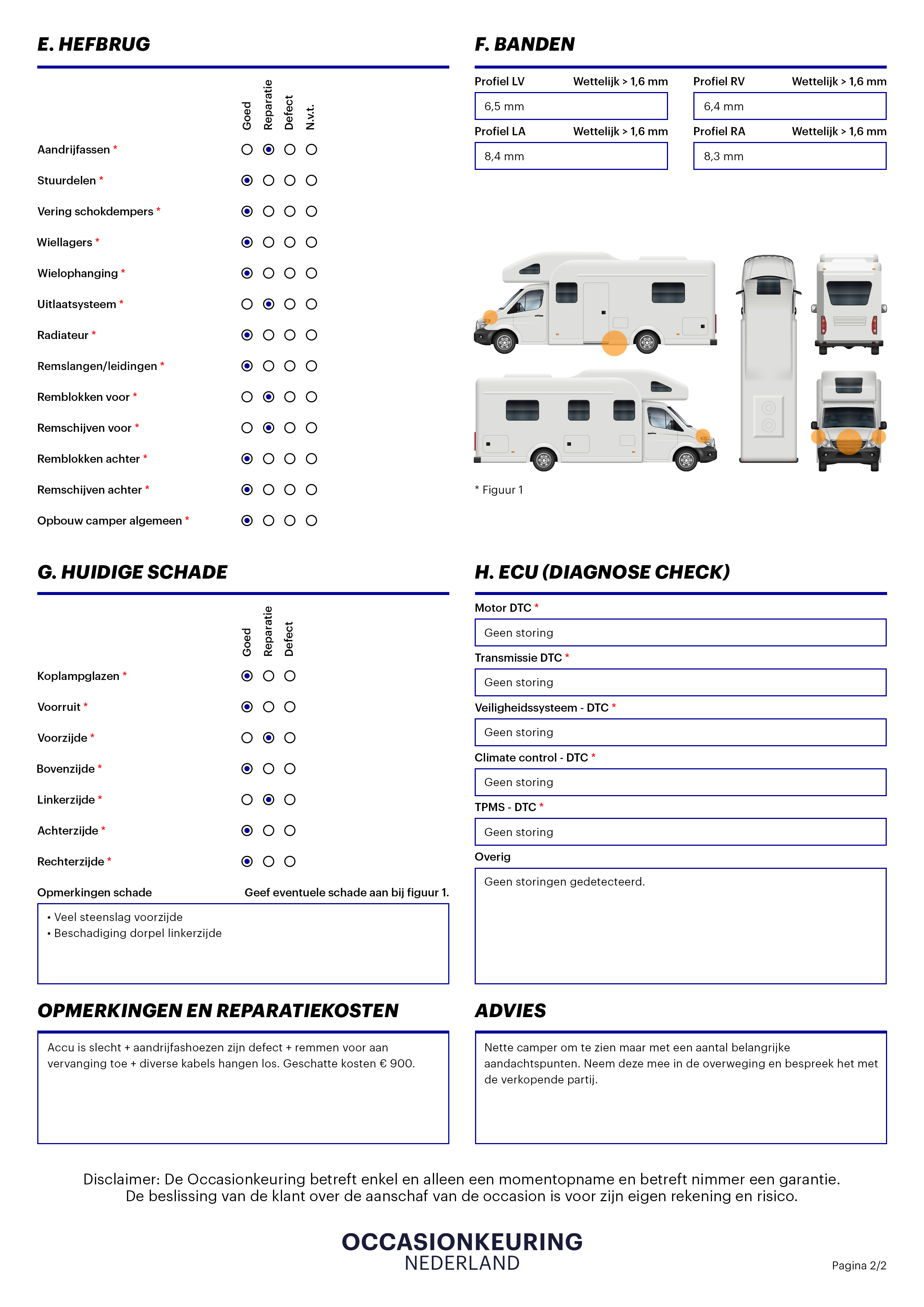 Keuringsrapport desktop