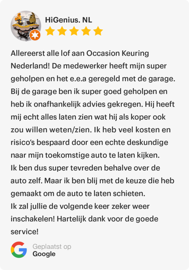 Aankoopkeuring auto Den Bosch